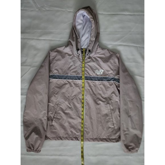 New Balance Women's Gray Full Zip Front Hooded Windbreaker Jacket Size XL - Picture 11 of 11